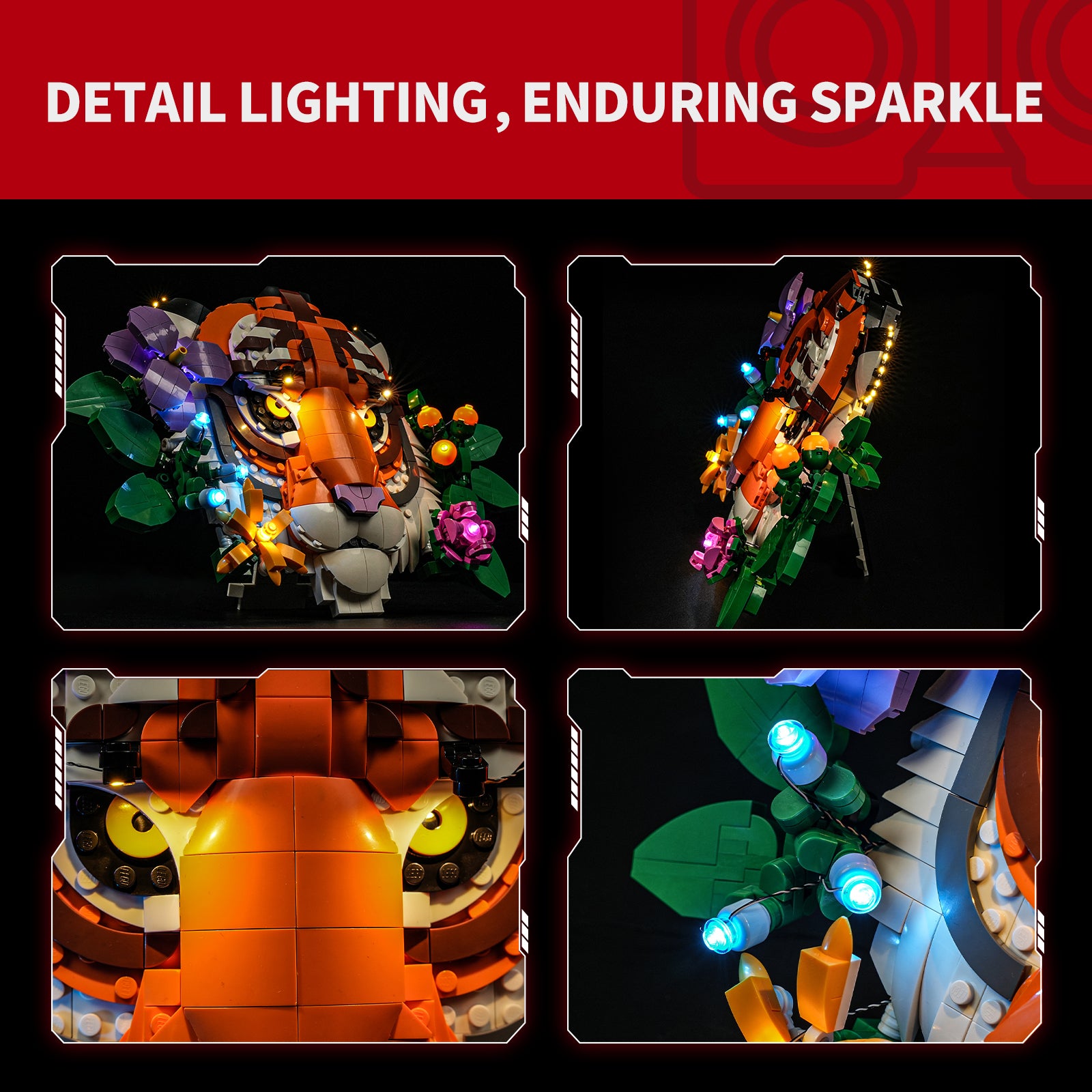 BriksMax 2.0 LED Light Kit for LEGO The Fauna Collection - Tiger