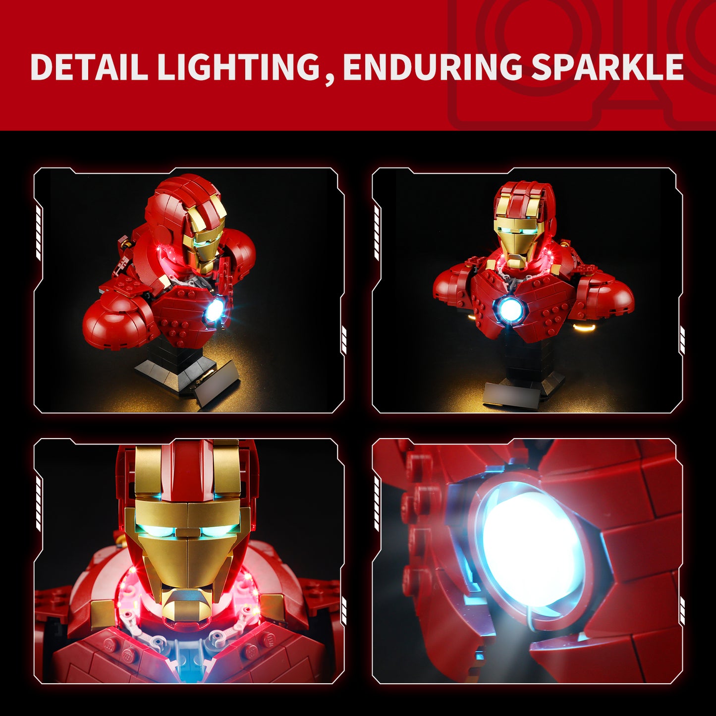 Briksmax 2.0 Light Kit For Iron Man MK4 Bust #76327-4