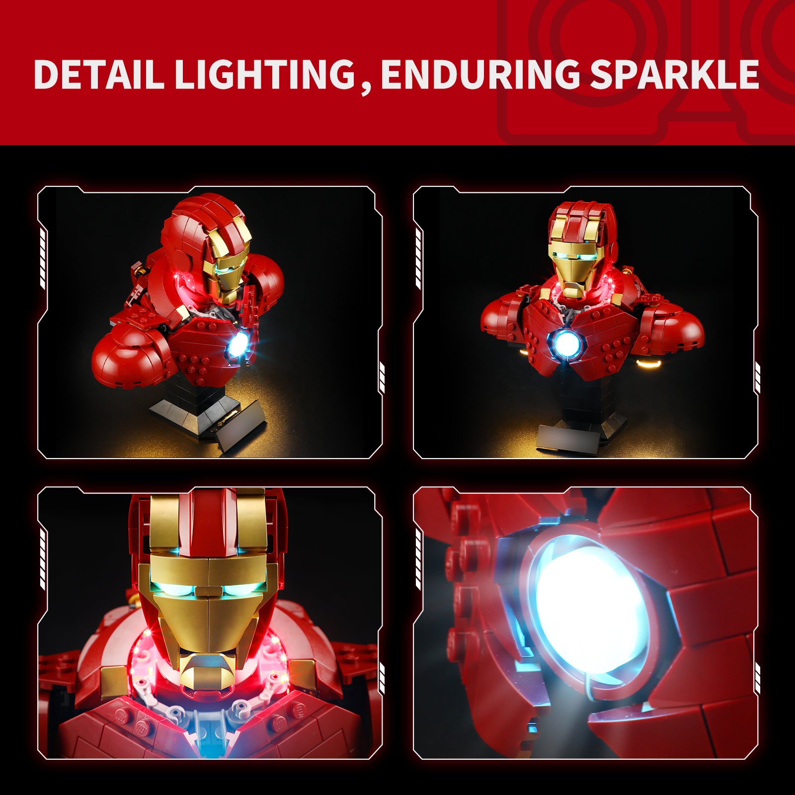 Briksmax 2.0 Light Kit For Iron Man MK4 Bust #76327-4