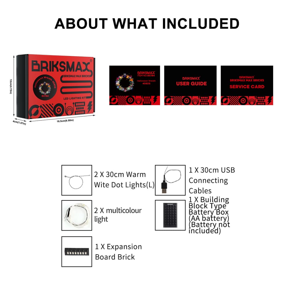 Light Kit For Halloween Wreath  #40825 - Briksmax 2.0