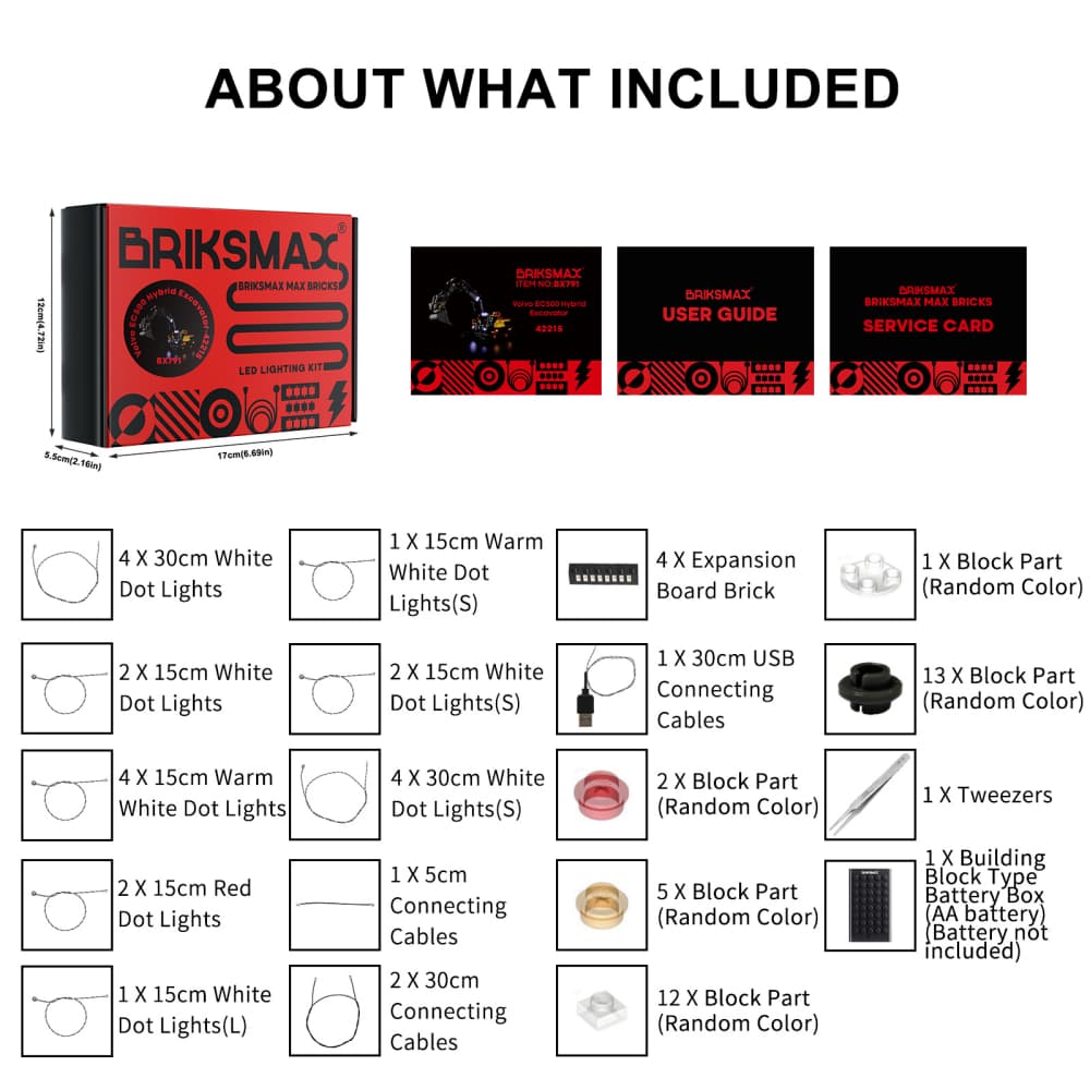 Kit d'éclairage Briksmax 2.0 pour pelle hybride Volvo EC500 n° 42215 (Précommande, expédition à partir du 4 septembre ✅)