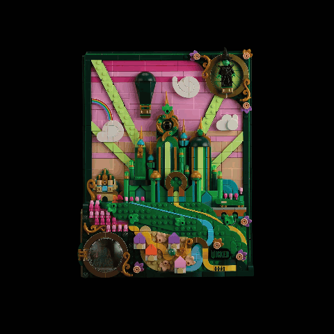 Light Kit For LEGO Wicked Emerald City Wall Art  #75685-Briksmax 2.0