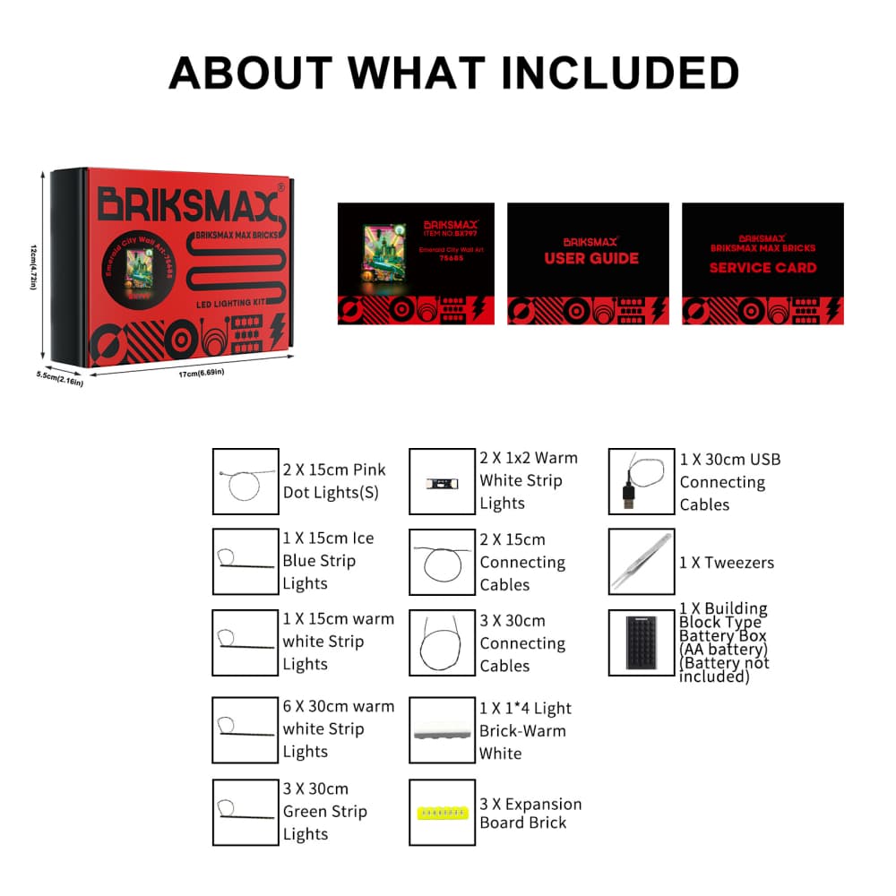 Light Kit For LEGO Wicked Emerald City Wall Art  #75685-Briksmax 2.0