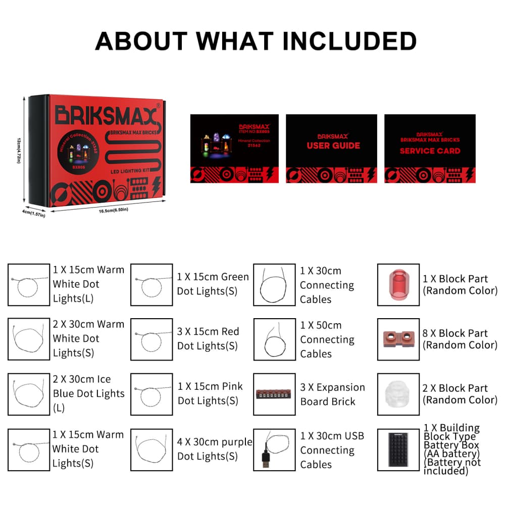Light Kit For Mineral Collection #21362- Briksmax 2.0