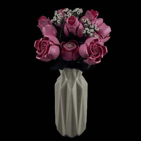 Light Kit For Bouquet of Pink Roses #10374- Briksmax 2.0