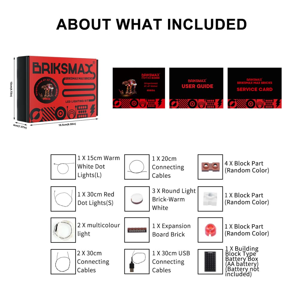 Light Kit For Gingerbread AT-AT Walker #40806- Briksmax 2.0