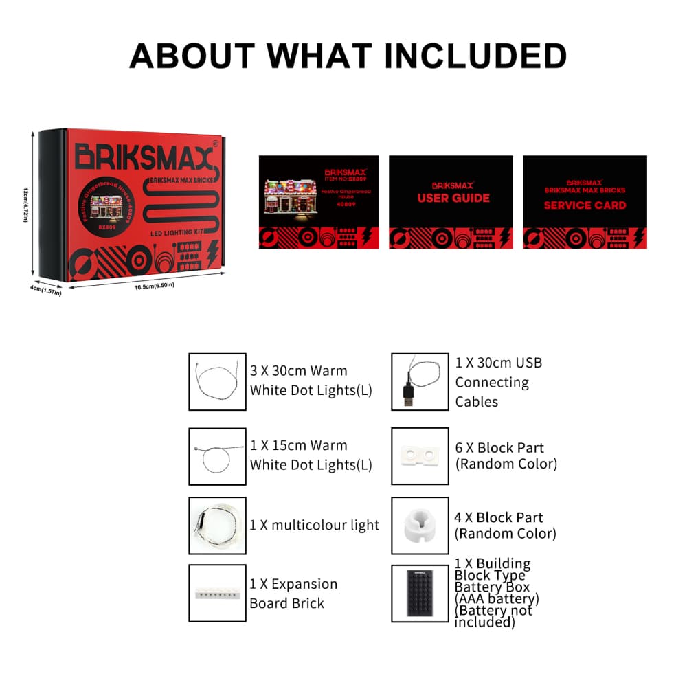 Light Kit For Festive Gingerbread House #40809- Briksmax 2.0