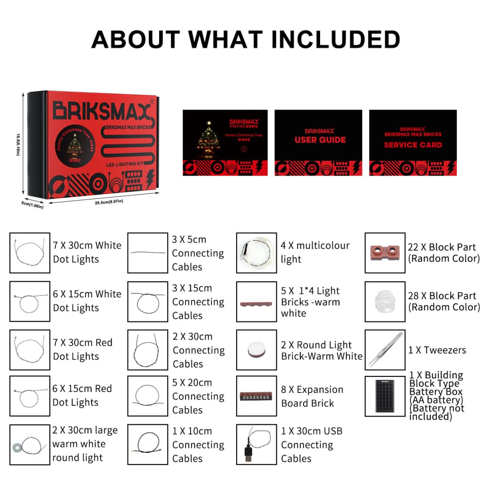 Light Kit For Family Christmas Tree #41843- Briksmax 2.0