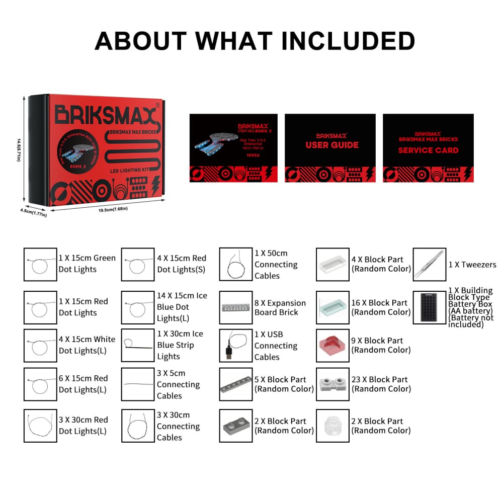 Light Kit for Star Trek: U.S.S. Enterprise NCC-1701-D 10356（Standard Version）- Briksmax 2.0
