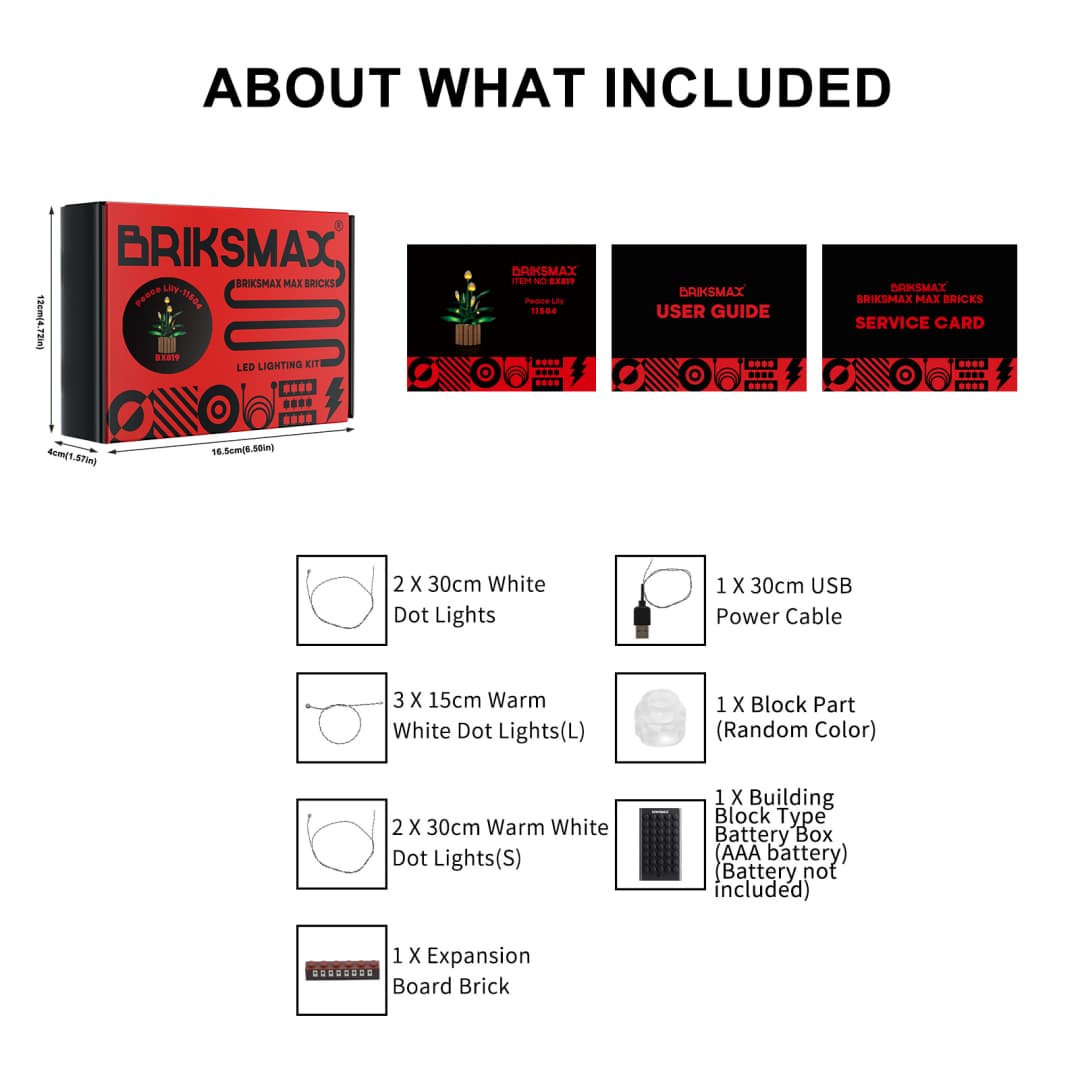 Light Kit for Peace Lily 11504- Briksmax 2.0