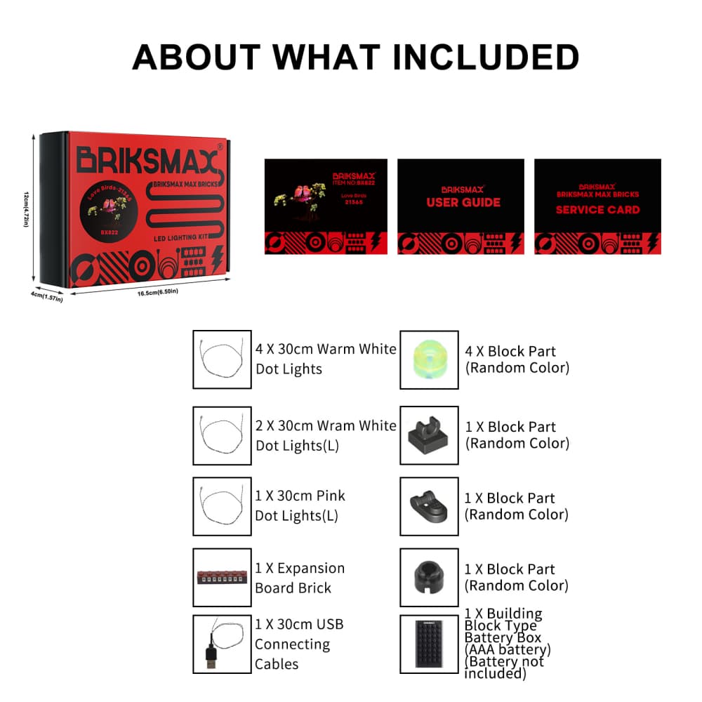 Light Kit for Love Birds 21365 - Briksmax 2.0