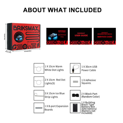 Light Kit for Time Machine from Back to the Future 77256- Briksmax 2.0