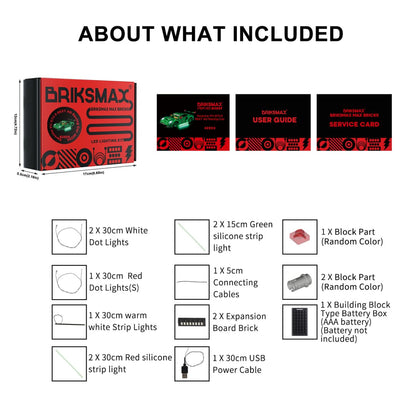 Beleuchtungssatz für Porsche 911 GT3 R REXY AO Rennwagen 42224- Briksmax 2.0