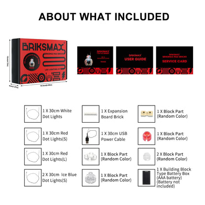 Kit d'éclairage pour droïde astromécano BB-8 75452 - Briksmax 2.0