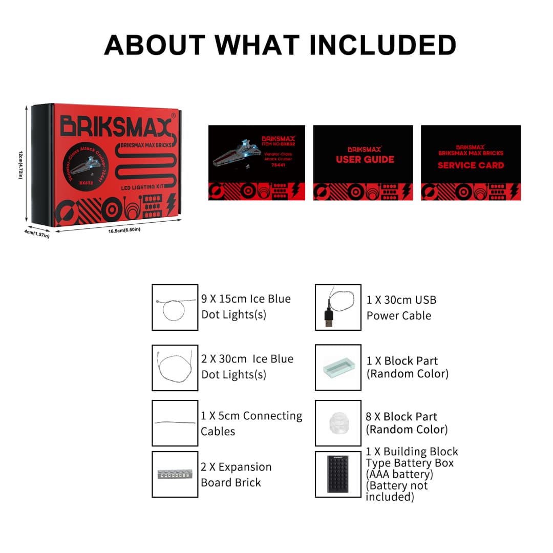 Light Kit for Venator-Class Attack Cruiser 75441 - Briksmax 2.0