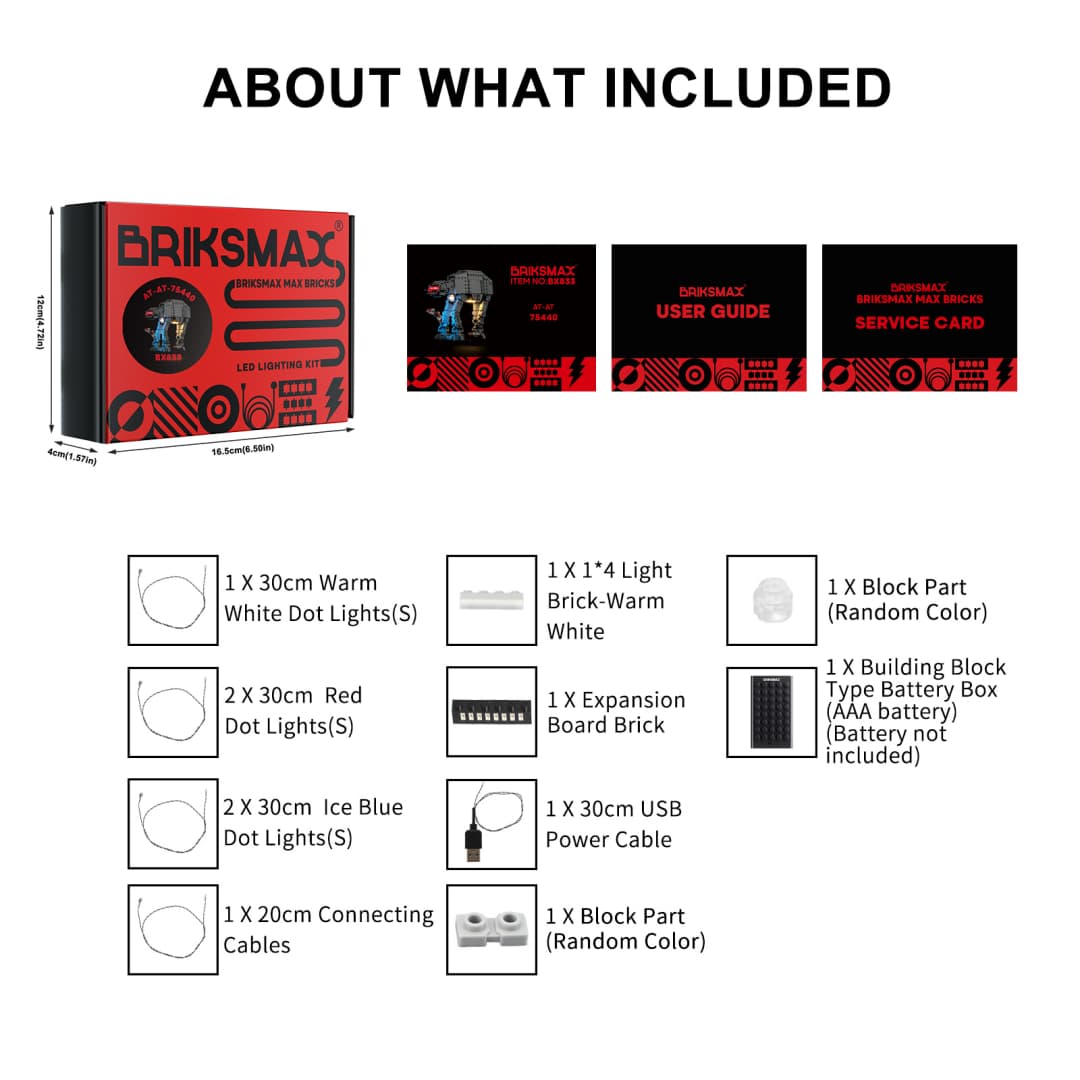 Kit d'éclairage pour AT-AT 75440 - Briksmax 2.0