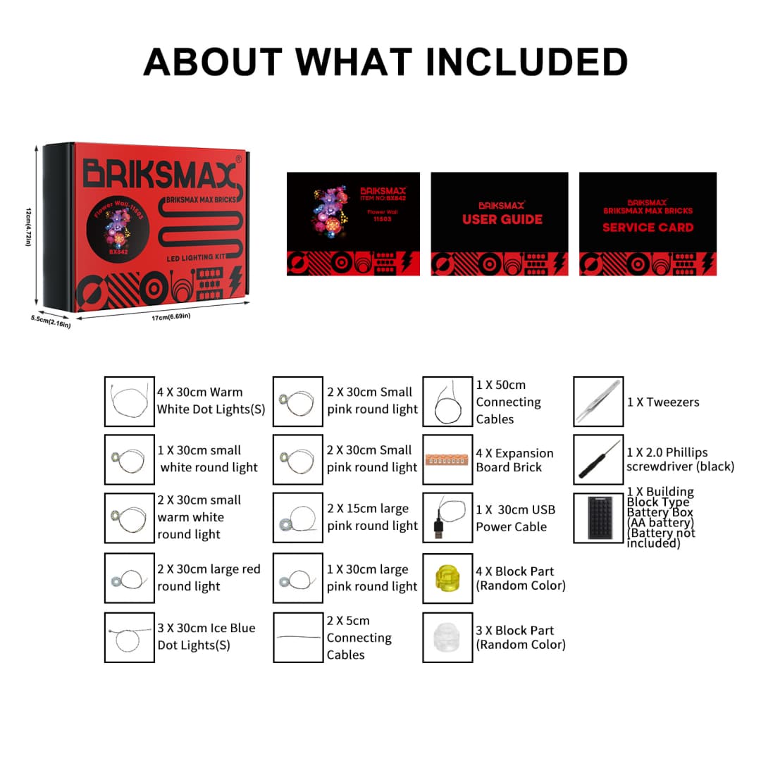 Light Kit for Flower Wall 11503 - Briksmax 2.0