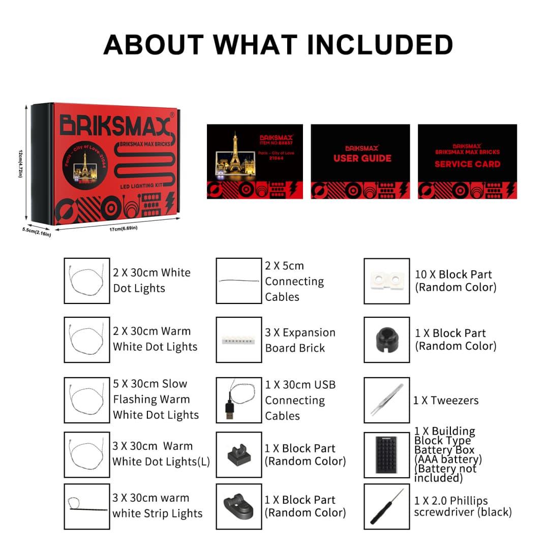 Light Kit for Paris – City of Love 21064 - Briksmax 2.0