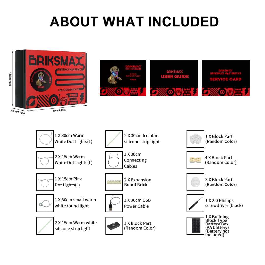 Light Kit for Golden Retriever Puppy 11384- Briksmax 2.0