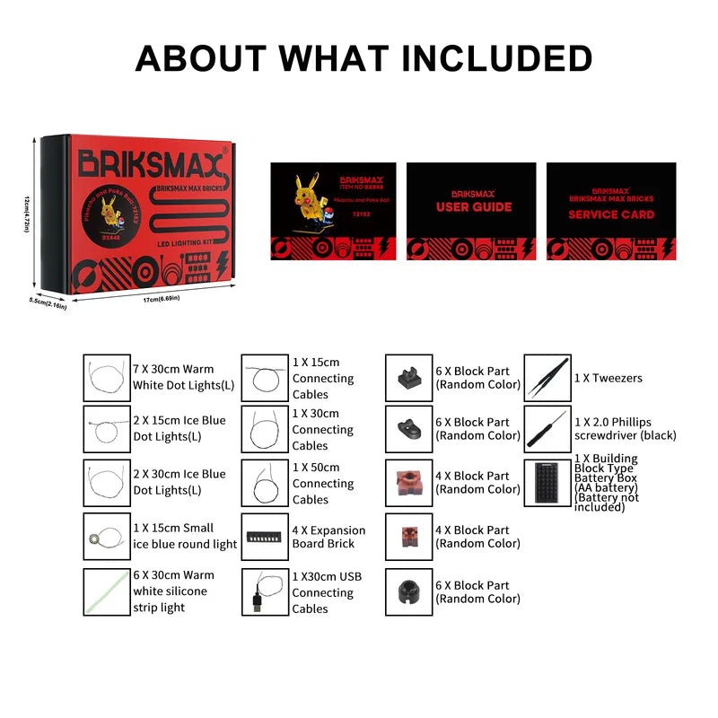 Light Kit for Pikachu and Poké Ball 72152 - Briksmax 2.0【Not Final Price｜Coming Soon】