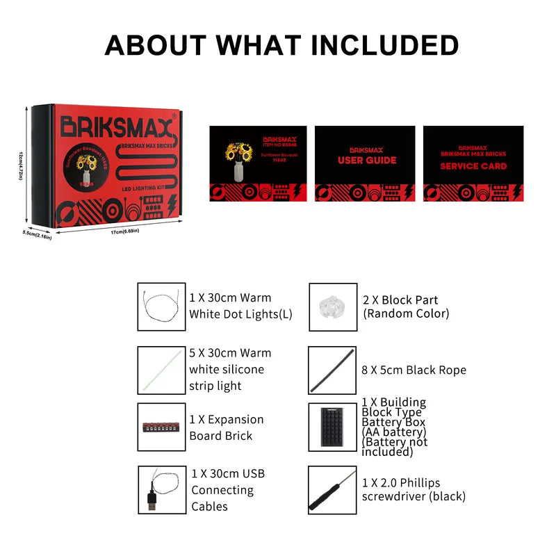 Light Kit for Sunflower Bouquet 11502 - Briksmax 2.0