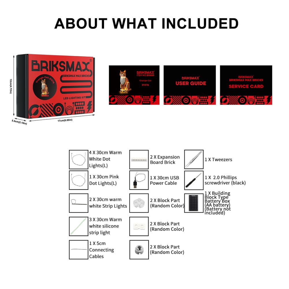 Light Kit for Orange Cat 21376 - Briksmax 2.0【Not Final Price｜Coming Soon】