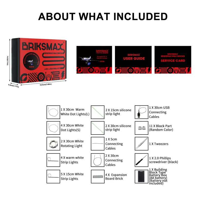 Light Kit for Douglas DC-3 PAN AM Airliner 11378 - Briksmax 2.0