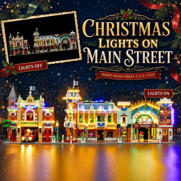 Light kit for Disney Main Street U.S.A. 43302 – Christmas Edition | Briksmax 2.0