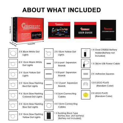 Kit d'éclairage Briksmax pour train de vacances d'hiver 10254