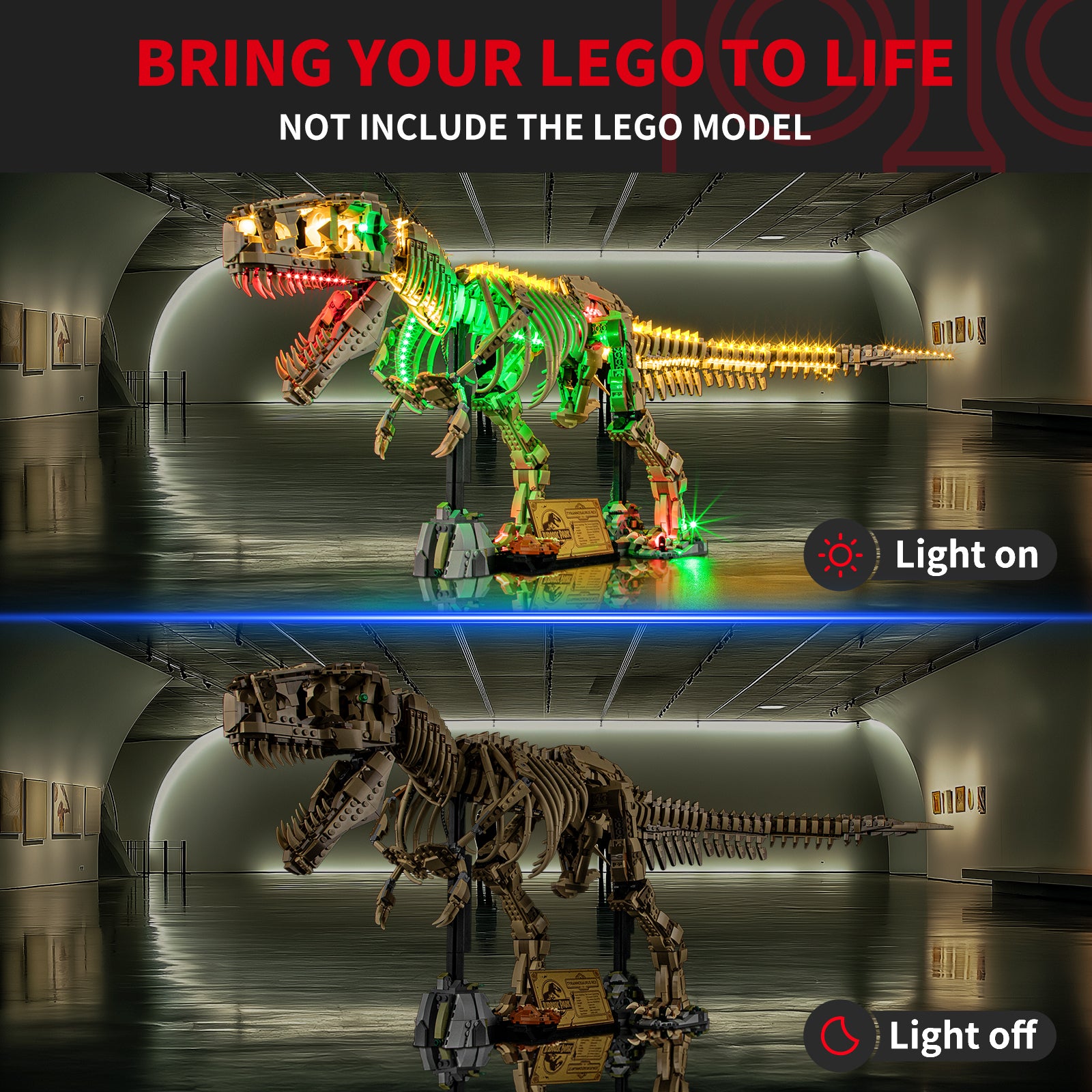 Briksmax 2.0 Light Kit For LEGO Dinosaur Fossils: Tyrannosaurus rex #76968 -3