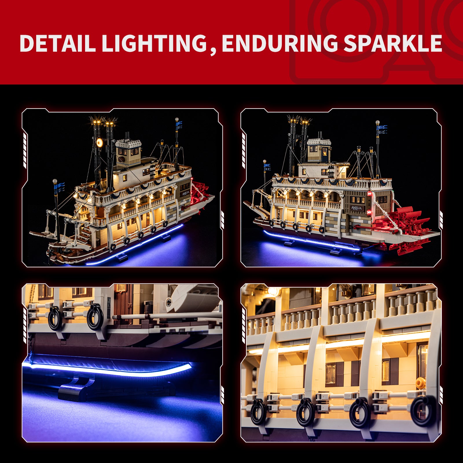 Briksmax 2.0 Light Kit For LEGO River Steamboat #21356-4