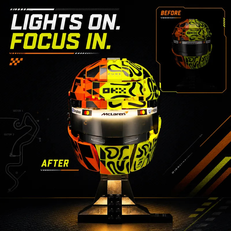 Light kit for McLaren Mastercard F1 Team Lando Norris Helmet 43023 | Wave Sensor Control