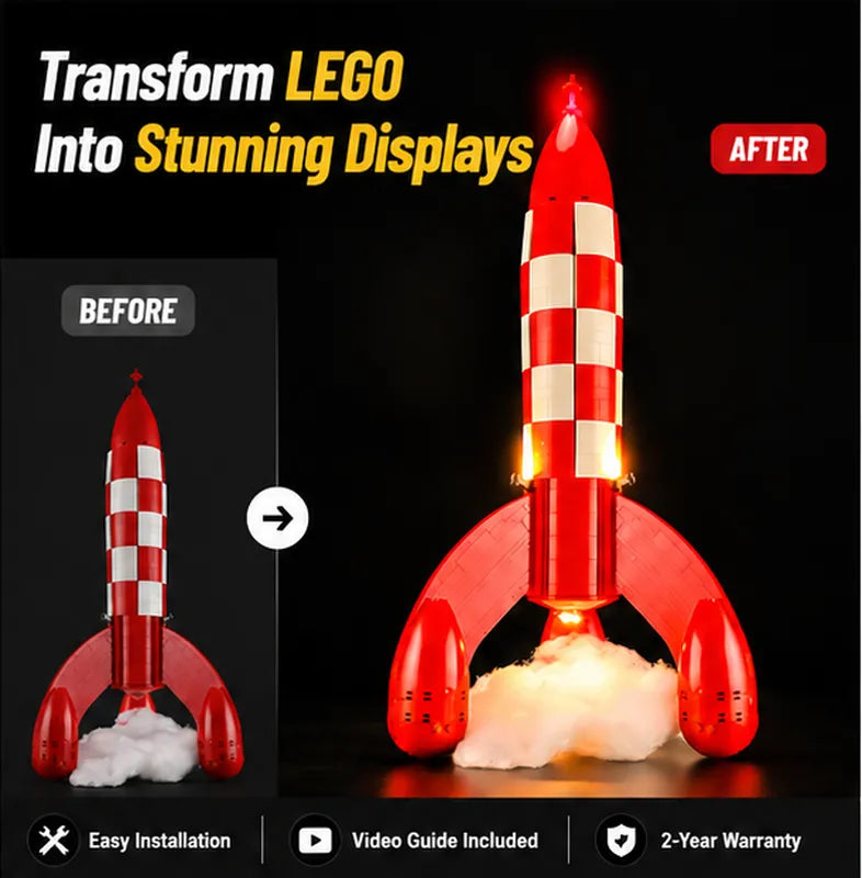 Light Kit for Tintin Moon Rocket 21367 - Briksmax 2.0