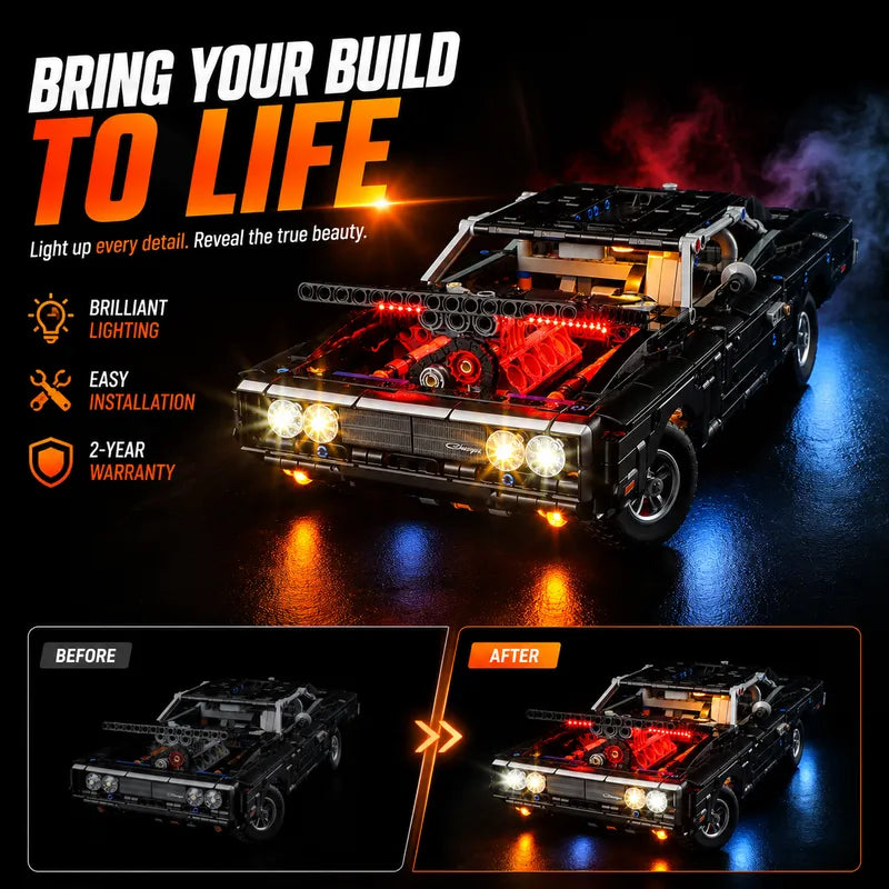 Light kit for Fast and Furious Dodge Charger R/T Car 42231