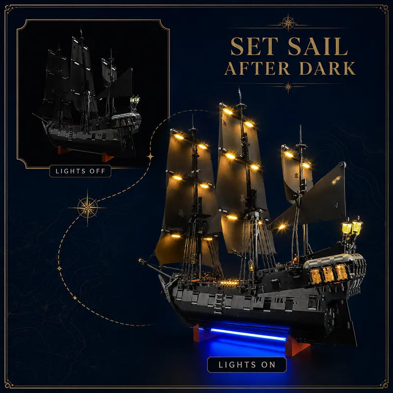 Kit d'éclairage pour le bateau pirate du capitaine Jack Sparrow n° 10365 - Briksmax 2.0