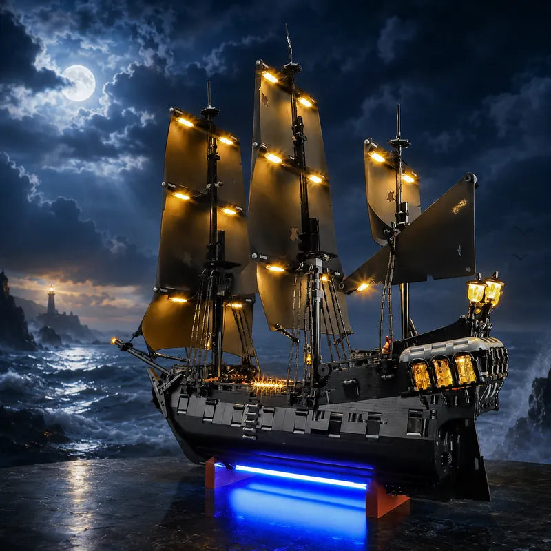 Kit d'éclairage pour le bateau pirate du capitaine Jack Sparrow n° 10365 - Briksmax 2.0