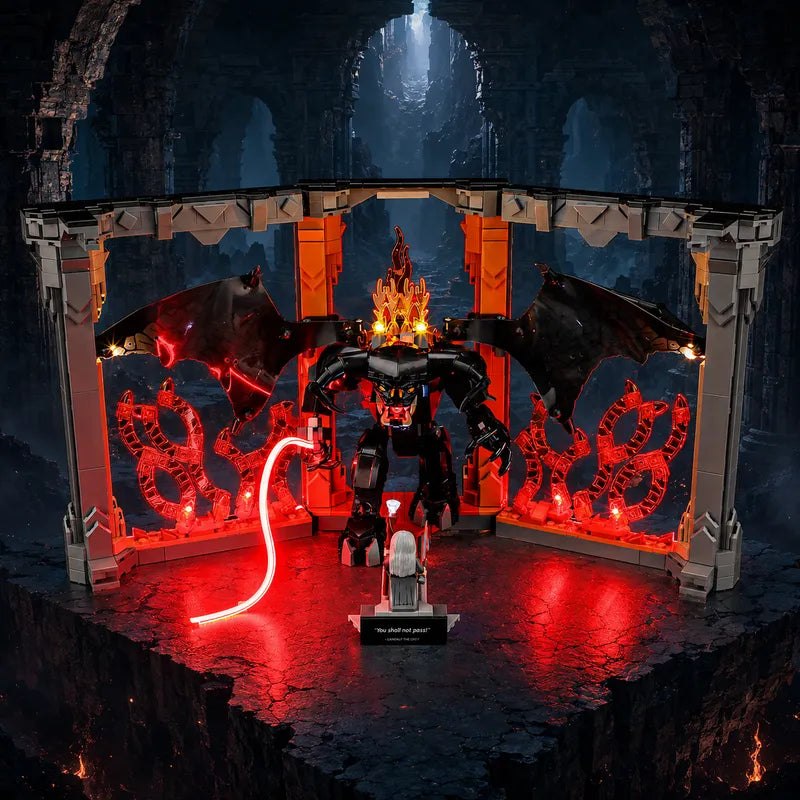 Kit d'éclairage pour Le Seigneur des Anneaux : Balrog Book Nook #10367 - Briksmax