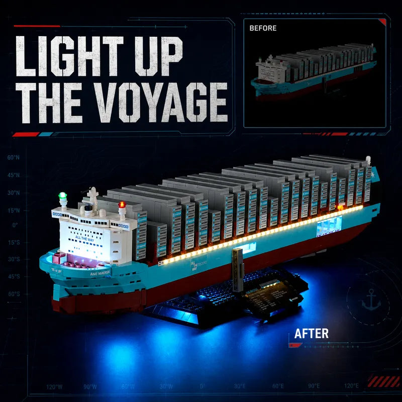 Light Kit for Maersk Dual-Fuel Container Vessel 40955 - Briksmax 2.0