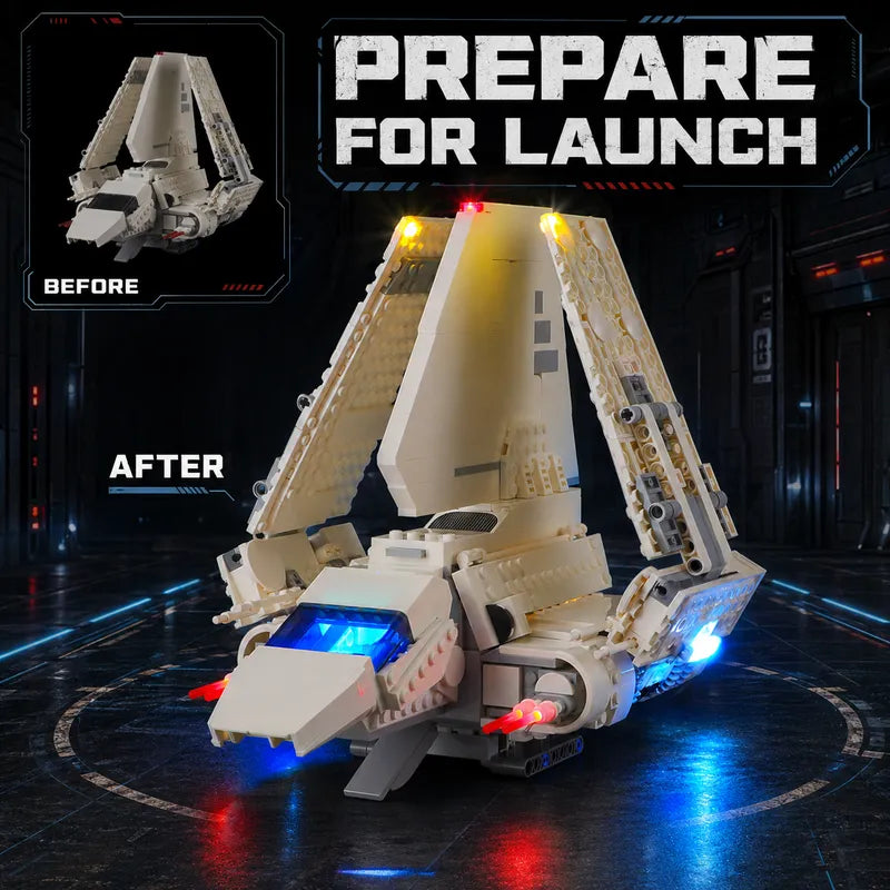 Light kit for Imperial Lambda-Class Shuttle 75459