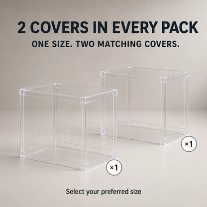 Clear PET Dust Cover for Brick Models – Multiple Sizes | 2 Pack