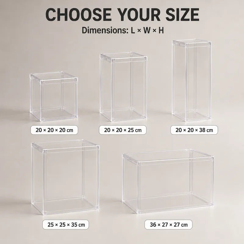Clear PET Dust Cover for Brick Models – Multiple Sizes | 2 Pack