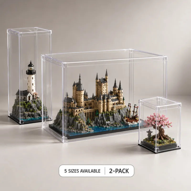 Clear PET Dust Cover for Brick Models – Multiple Sizes | 2 Pack