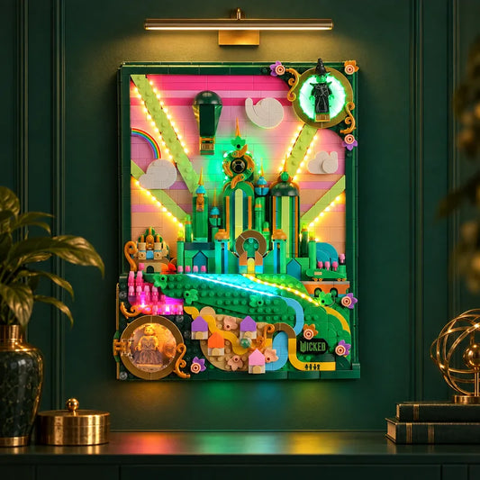 Light Kit For LEGO Wicked Emerald City Wall Art  #75685-Briksmax 2.0