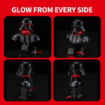 Light Kit for Darth Vader Bust 75439-Briksmax 2.0（Wave Sensor Control）