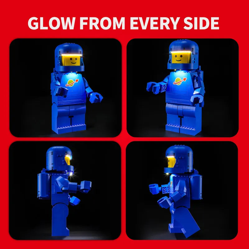 Light Kit for Up-Scaled Blue Astronaut Minifigure 40921- Briksmax 2.0