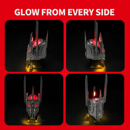 Light Kit for The Lord of the Rings: Sauron's Helmet 11373 - Briksmax 2.0