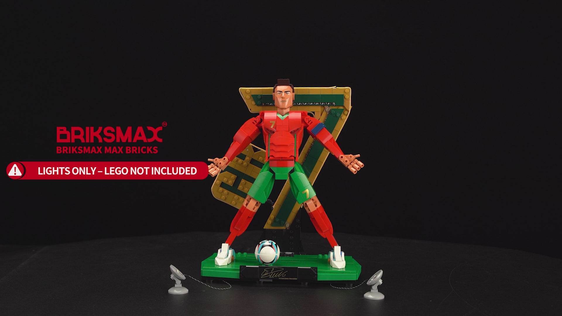 Light kit for Cristiano Ronaldo – Soccer Legend 43016 |  Green No.7 Edition