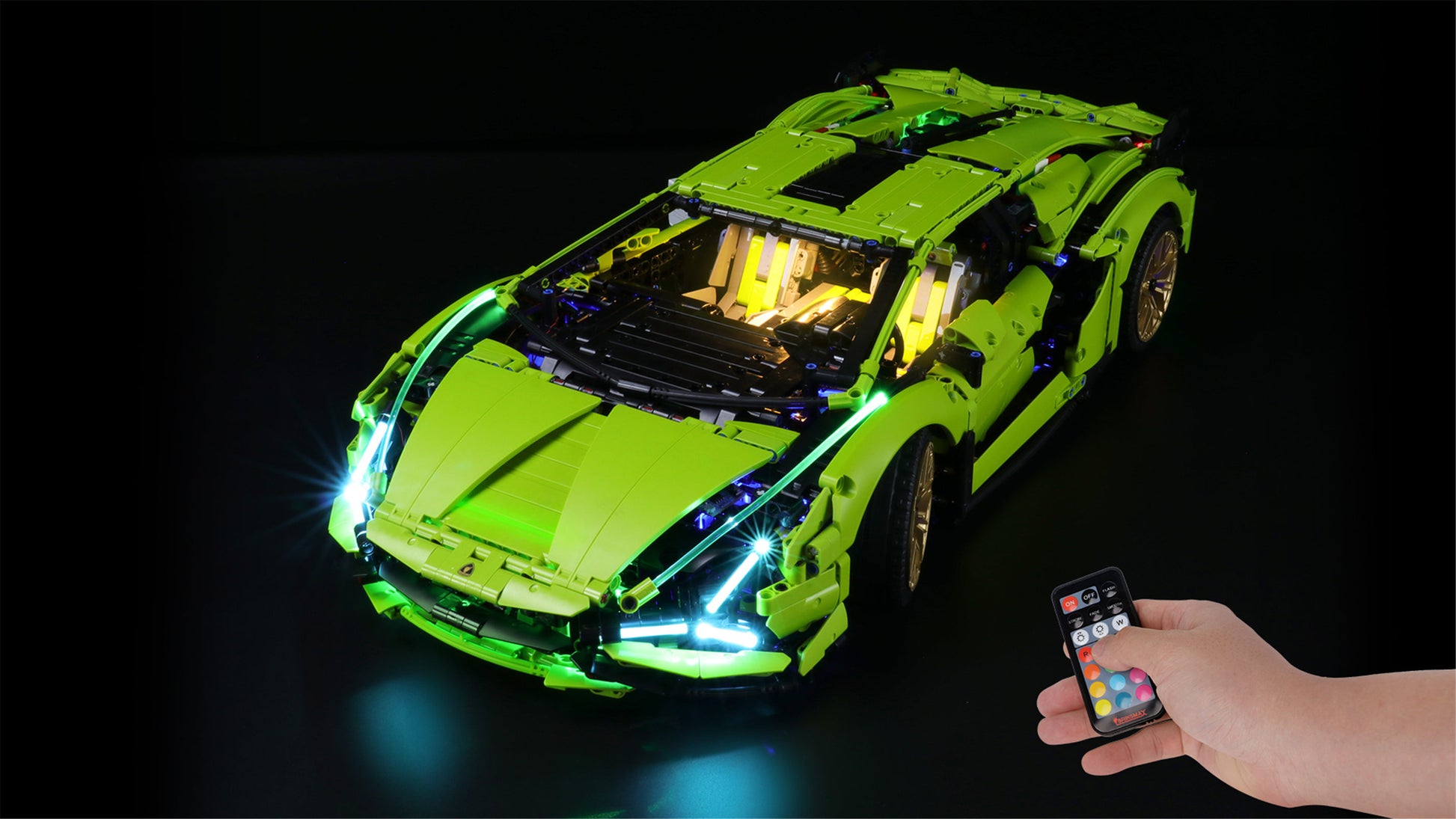 Briksmax Light Kit For Lamborghini Sián FKP 37 42115 | Remote Control