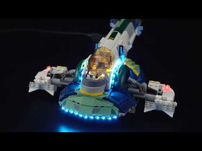 Kit d'éclairage Briksmax 2.0 pour le vaisseau spatial de Jango Fett n° 75433