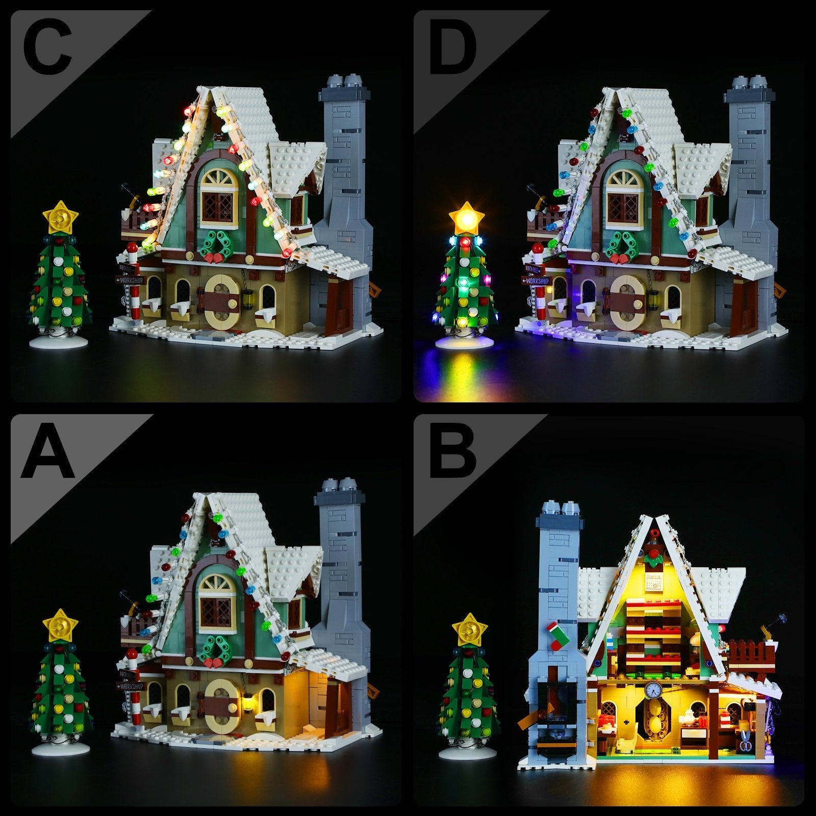 Compatible Light Kit For Lego Elf Club House 10275 (With Remote
